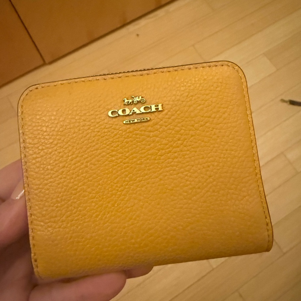 Coach Mustard Leather Wallet